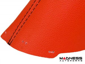 FIAT 124 Spider Gear Shift / eBrake Kit - Boot Red Leather w/ Black Stitching